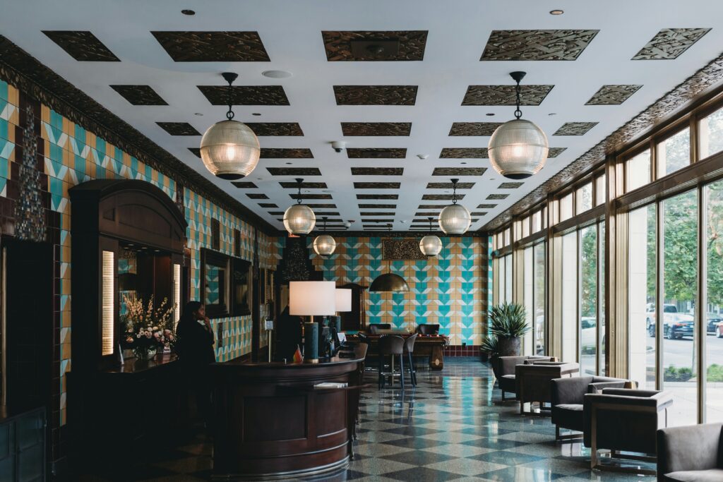 Hotel lobby lounge